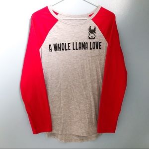 Justice A Whole Llama Love Shirt
